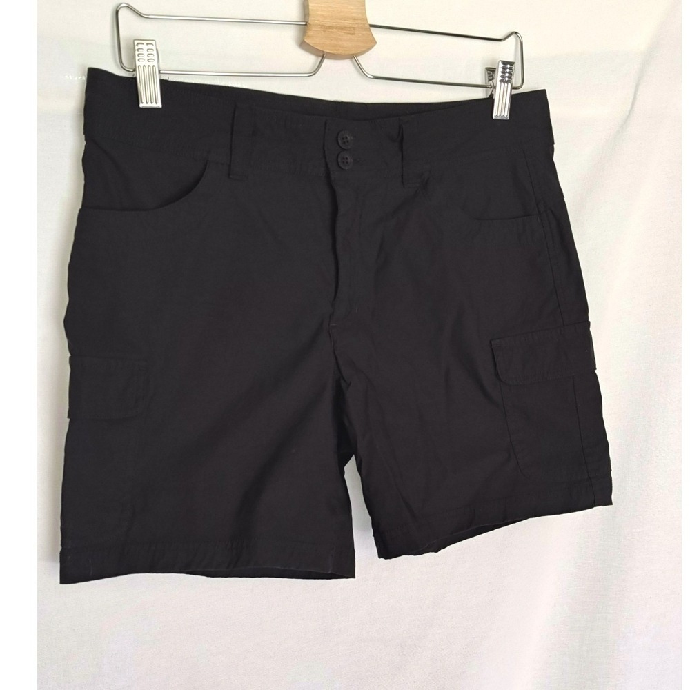 Eddie Bauer Summer Trail Shorts Black Cargo Hiking Stretch C1351320 size 10 - Picture 3 of 8